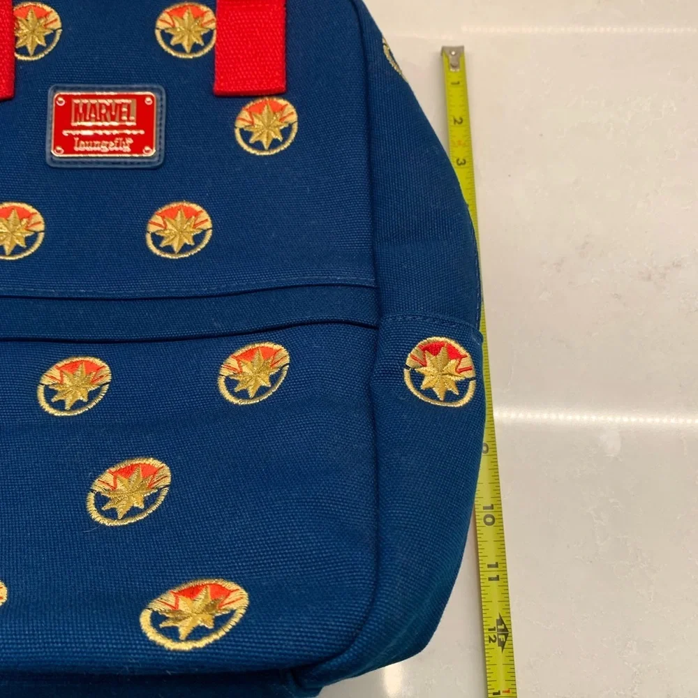 NWOT Loungefly x Marvel Navy Backpack with Red Handles​